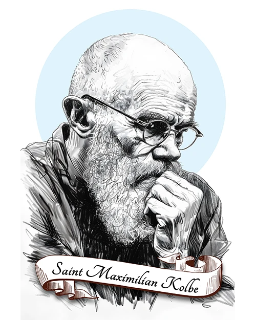 Saint Maximilian Kolbe Patron Saint of Families, Journalists, Publishers, Writers, Media and Network Operators, Drug Addicts, People with Eating Disorders, Political Prisoners, Matte Poster product image (1)