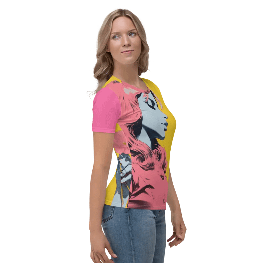 Pink Blooms Women's All-Over Print T-Shirt product image (6)