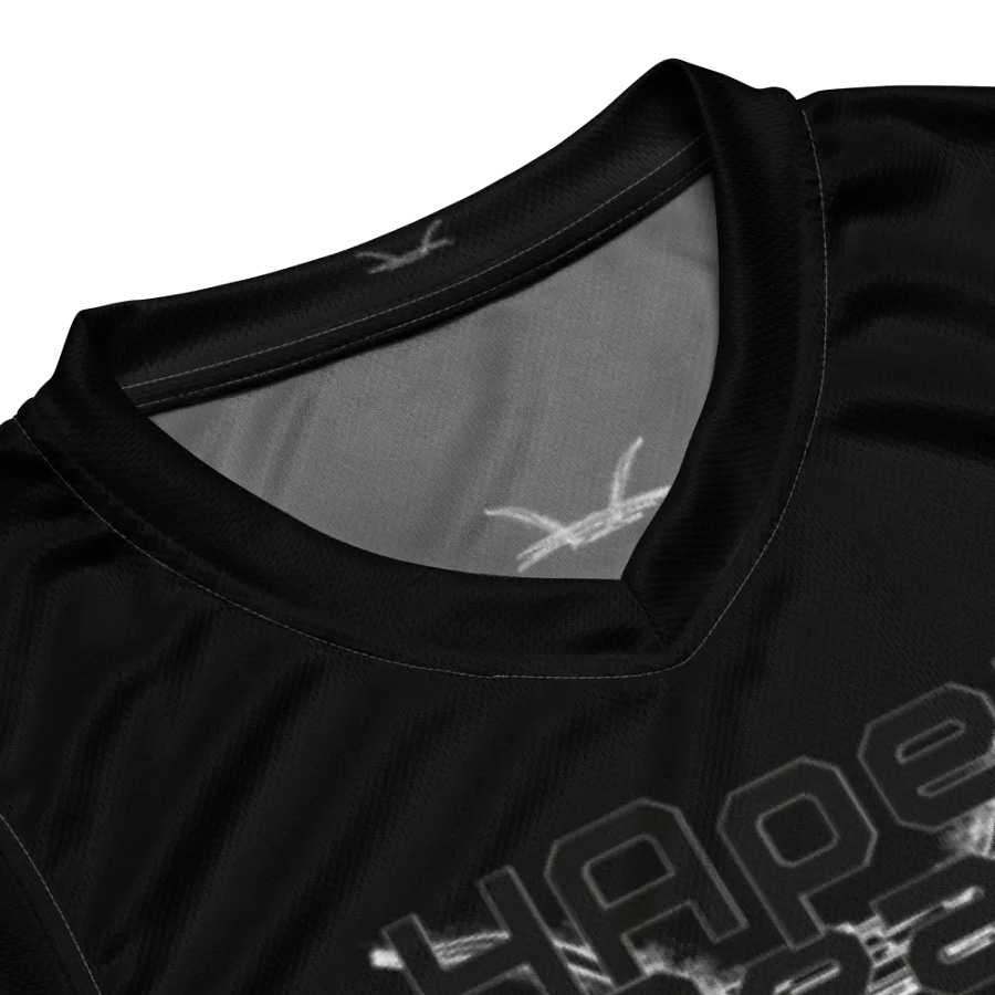 Recycled Unisex Basketball Jersey - Black - Black HApex Gear Black Logo product image (8)