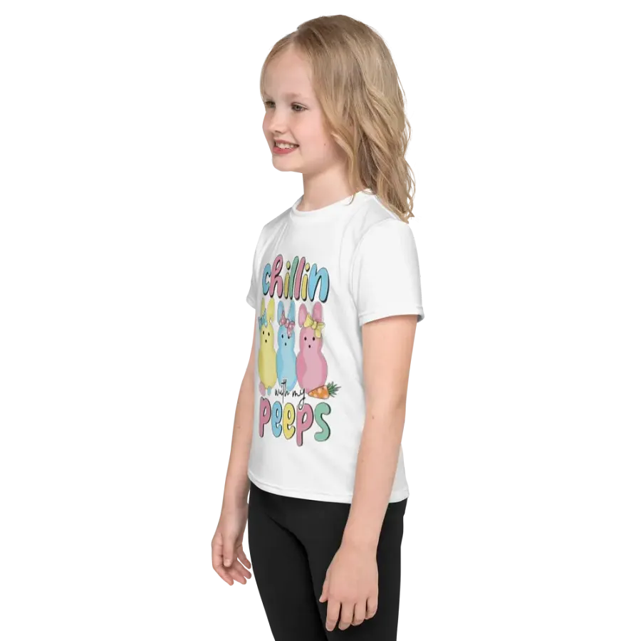 Kids Crew Neck T-Shirt Chilling with my Peeps product image (3)