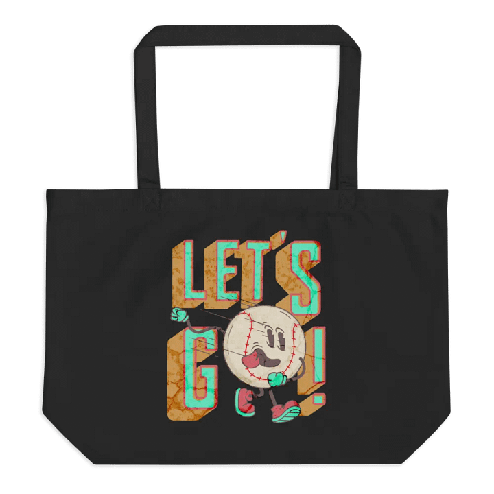 Lets Go Baseball Mascot Smiling Tote Bag product image (1)