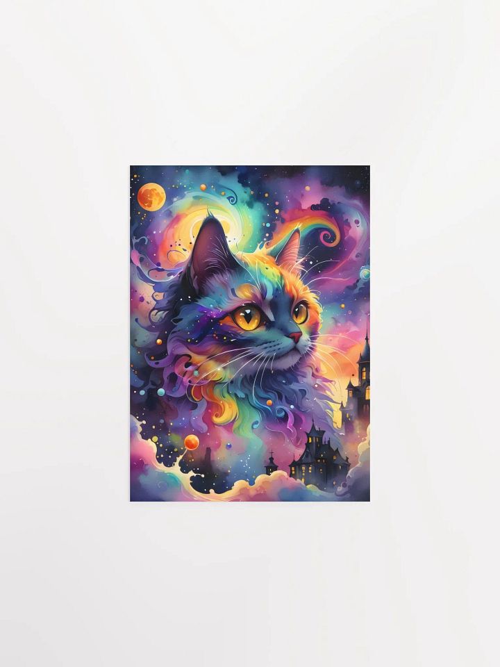 Cosmic Colorful Kitty Poster product image (1)