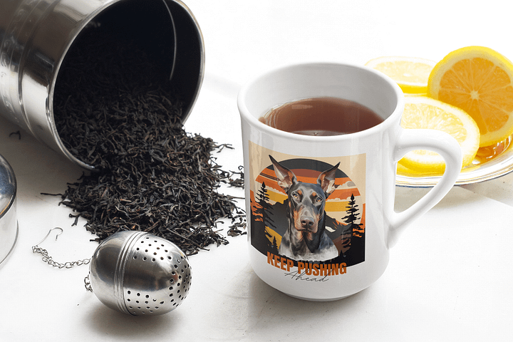 Keep Pushing Ahead Doberman Mug product image (2)