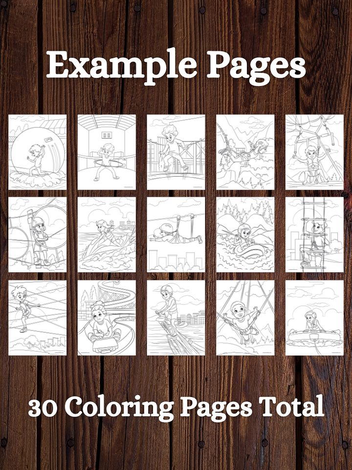 Kids at Outdoor Adventure Camp Printable Coloring Pages product image (2)