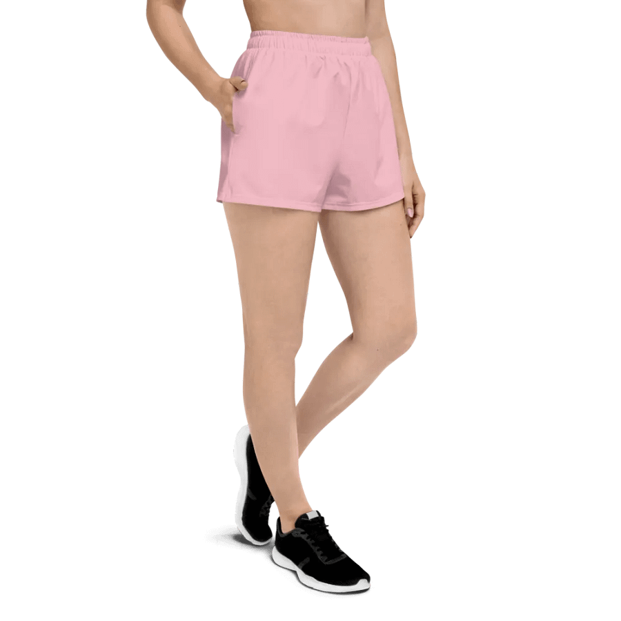 Plain Color Pink Athletic Shorts product image (5)