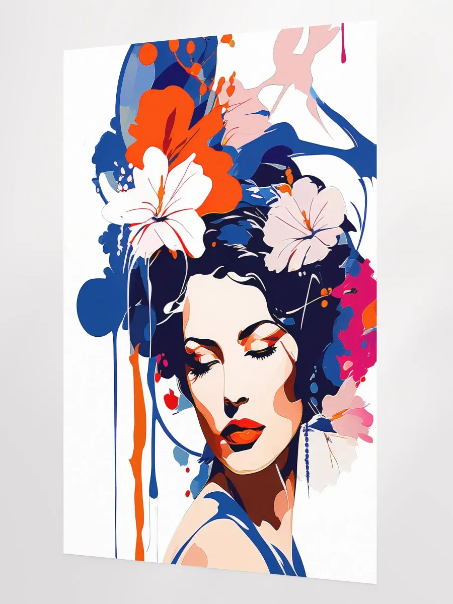 Abstract Woman v5 - Vintage Style Poster - Girly - Large 24x36 Inches product image (2)