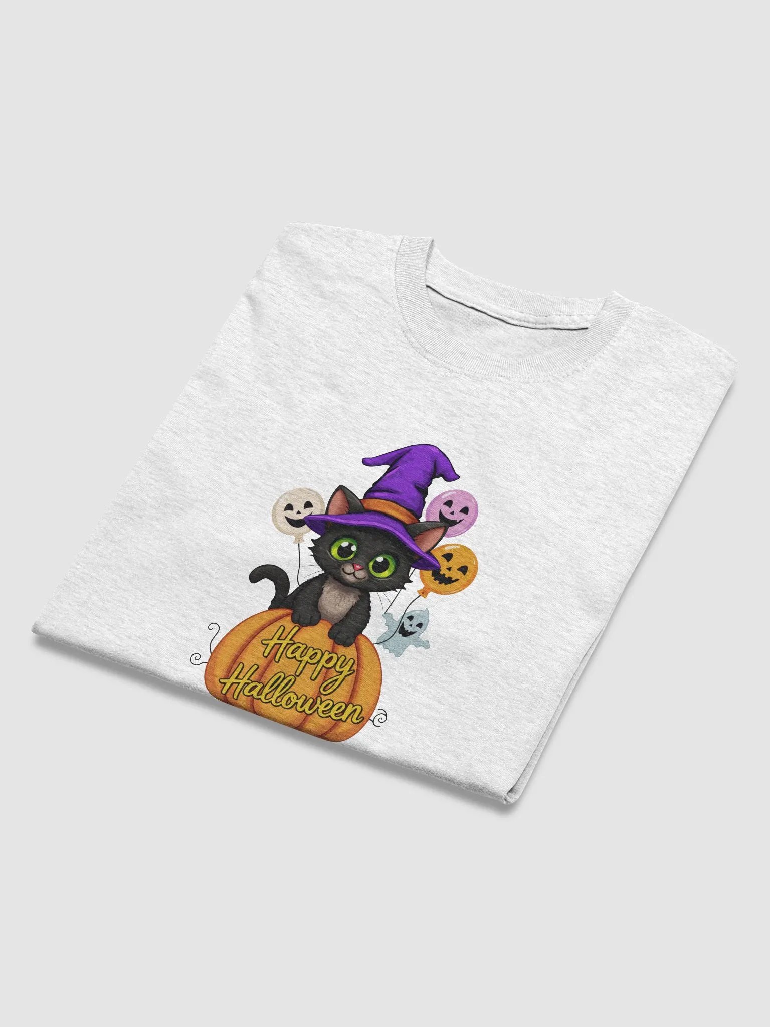 Witchy Sitting Pumpkin Cat T-Shirt product image (44)