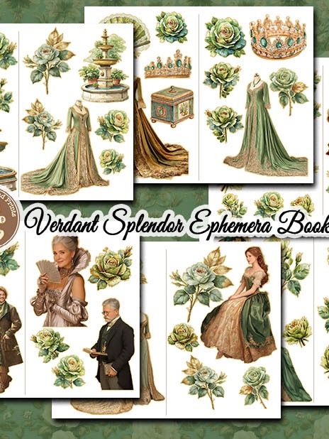 Verdant of Splendor - Diary of an Emerald Queen Ephemera kit product image (2)