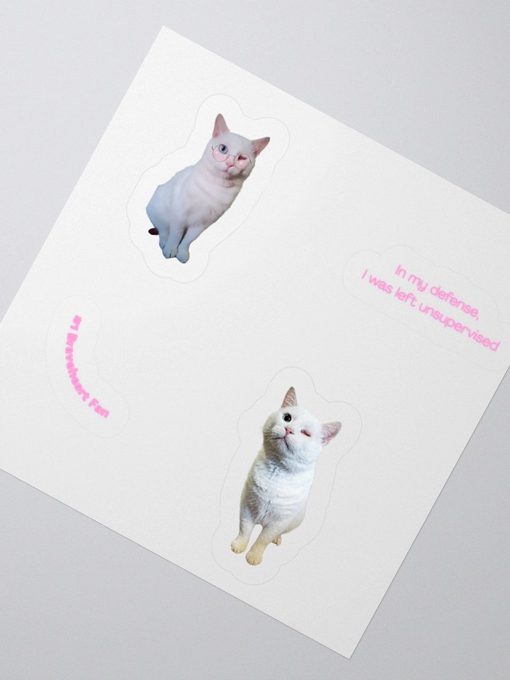 One Eye, Two Cats Sticker Set product image (2)