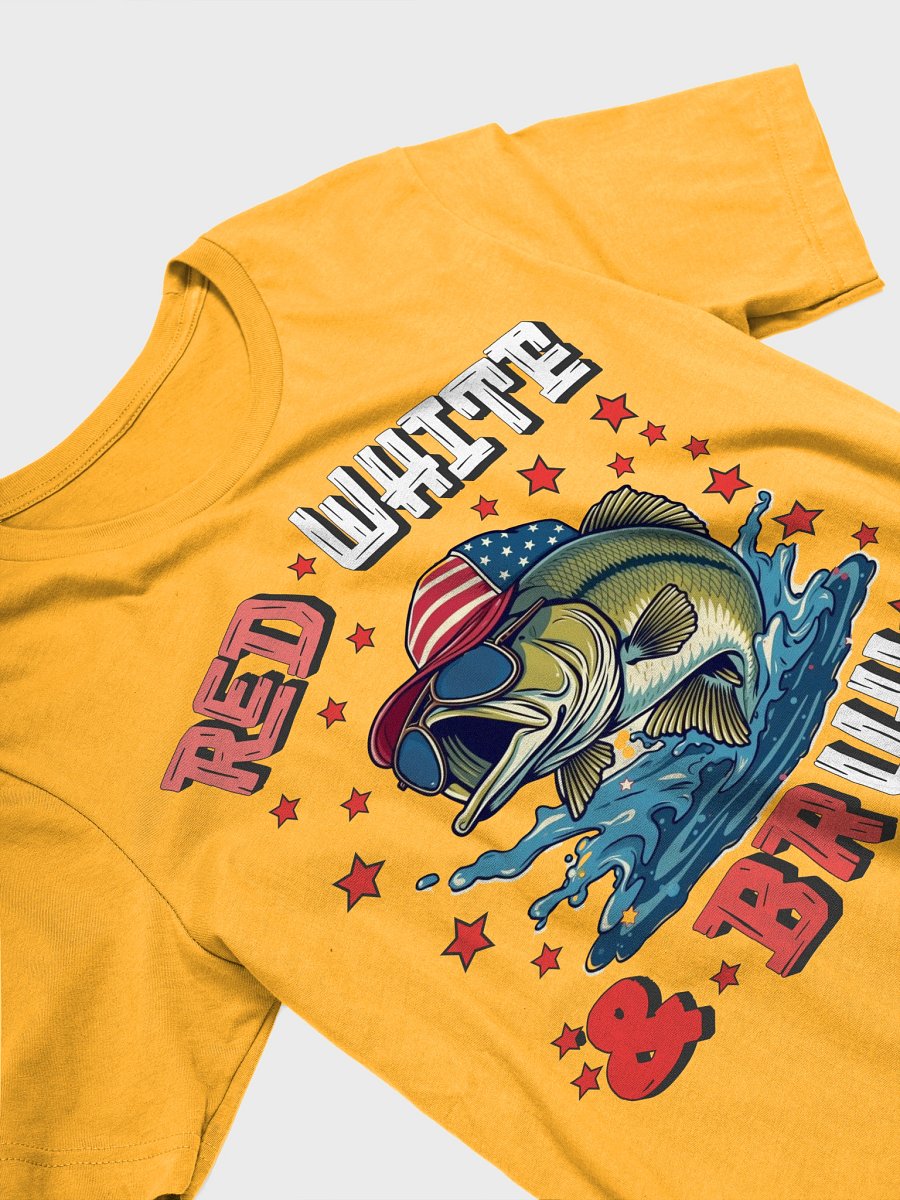Red White And Bruh Fishing Patriotic Vibes T-Shirt product image (2)