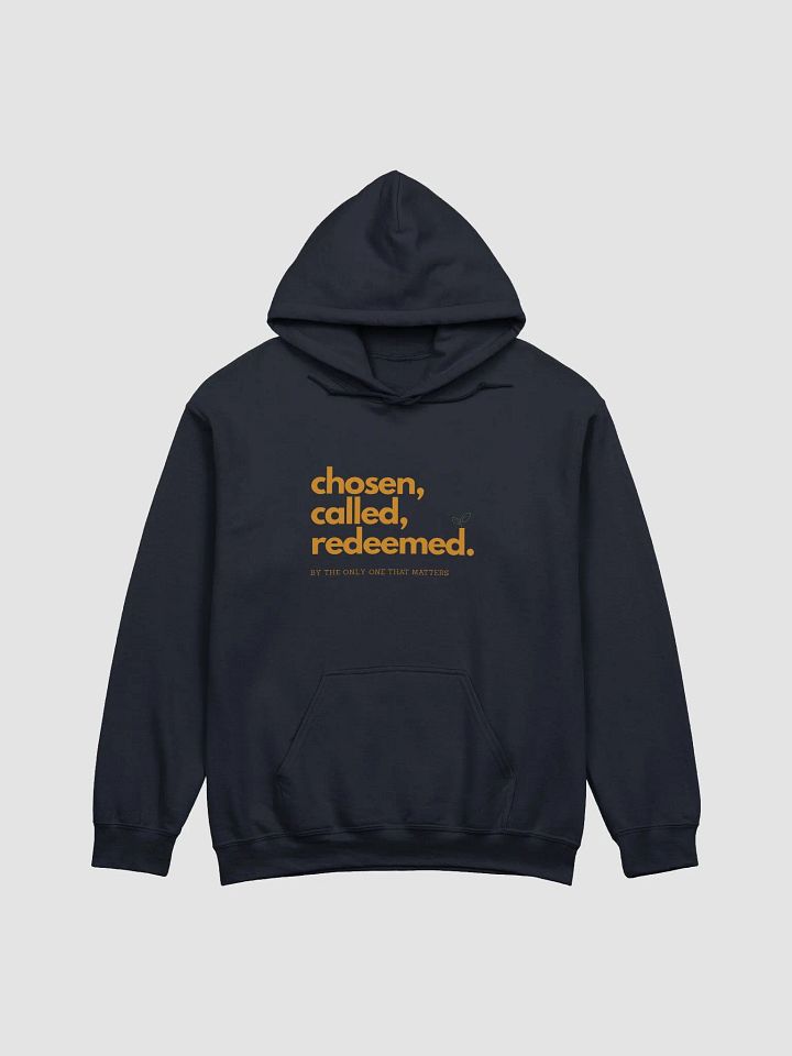 Chosen, Called, Redeemed Unisex Hoodie (Yellow Text) product image (1)