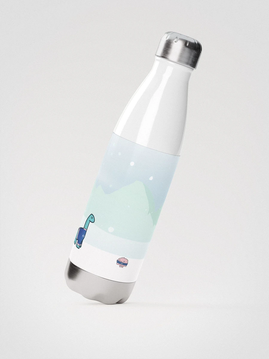 Dino & Brain in Sweaters - Steel Water Bottle product image (2)