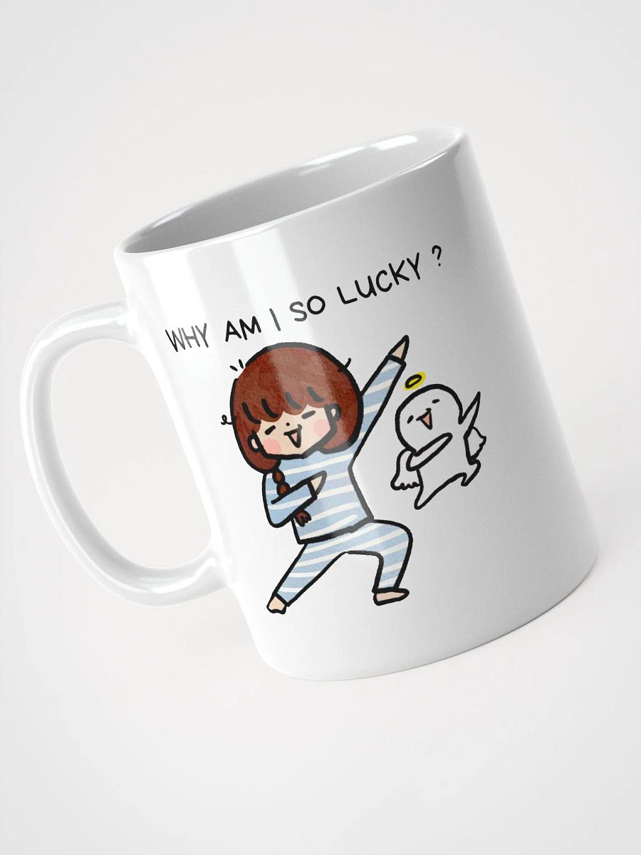 WHY AM I SO LUCKY | White Glossy Mug product image (3)