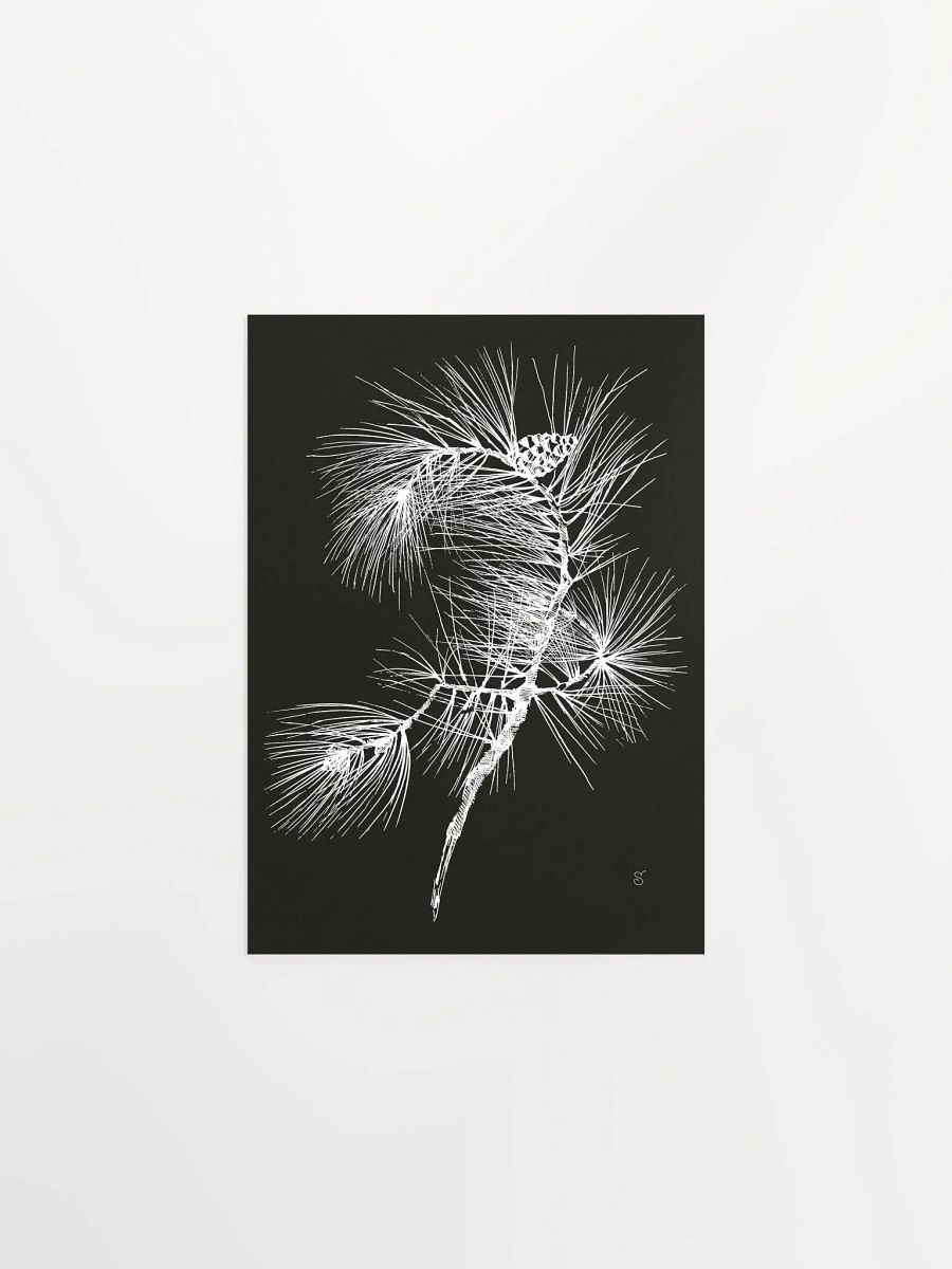 Whimsical Pine Branch Poster - Pine Branch Dark product image (1)
