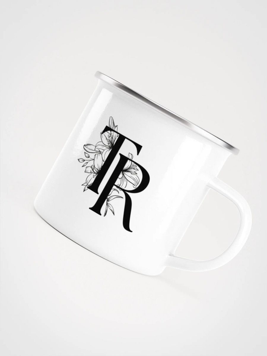 Personalized Enamel Cup – TR Floral product image (5)