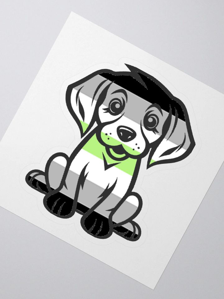 Agender Pride Puppy Sticker product image (2)