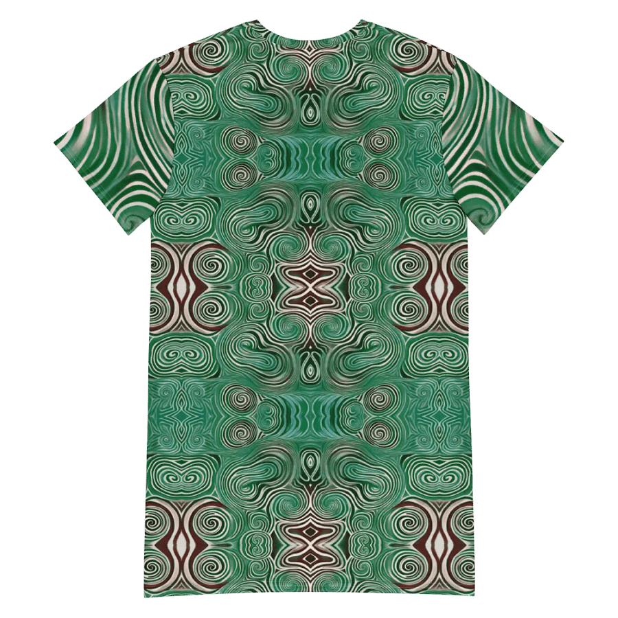Funky Cool Green Liquid Tie-Dye T-shirt Dress product image (8)