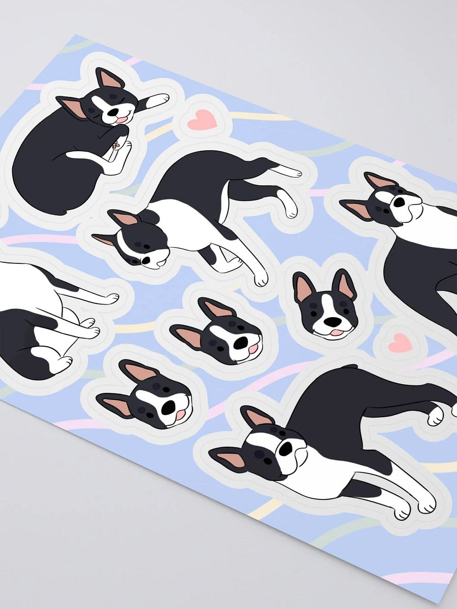 Boston Terrier Love Sticker Sheet product image (3)