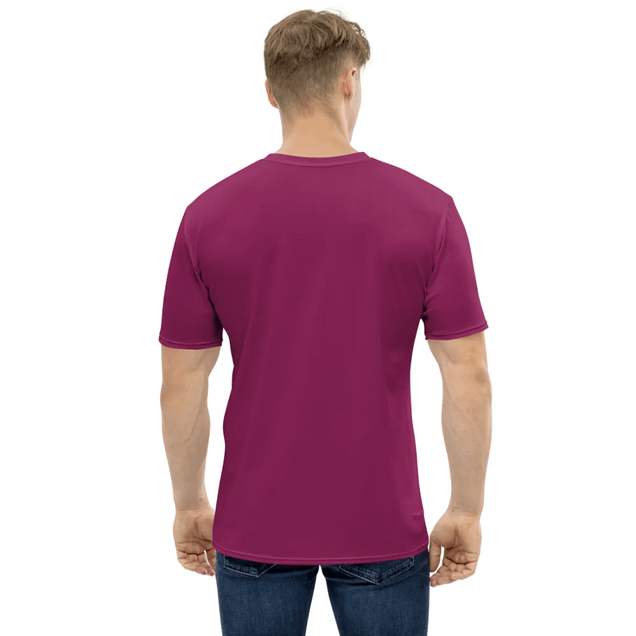 Plain Dark Plum Pink Light Summer Men's Crewneck Polyester Heavyweight Premium T-Shirt by Treasure Pie product image (3)