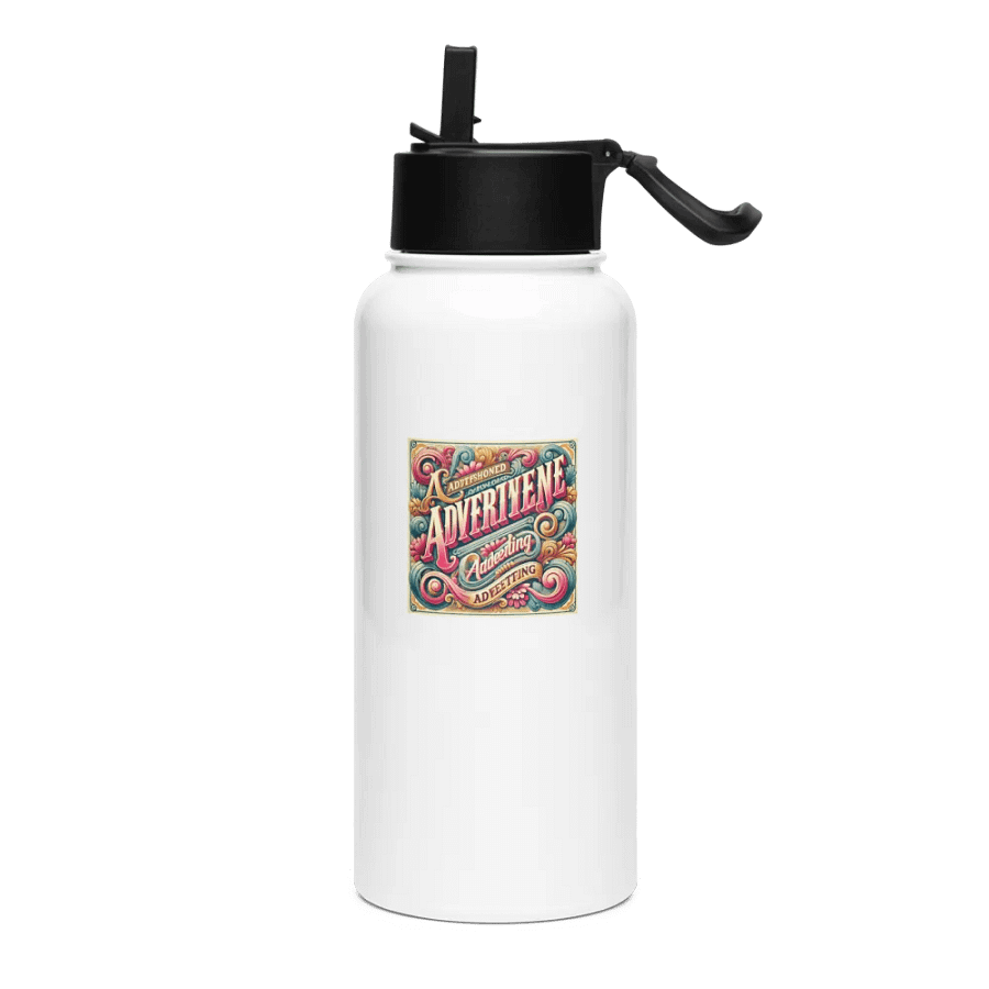 Retro Advertise Swirl Stainless Steel Bottle product image (3)