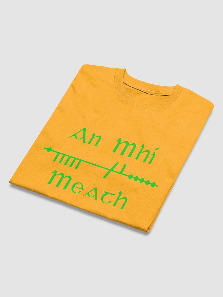 Meath/An MhÍ Scholastic style Ogham gold printed T-shirt product image (2)