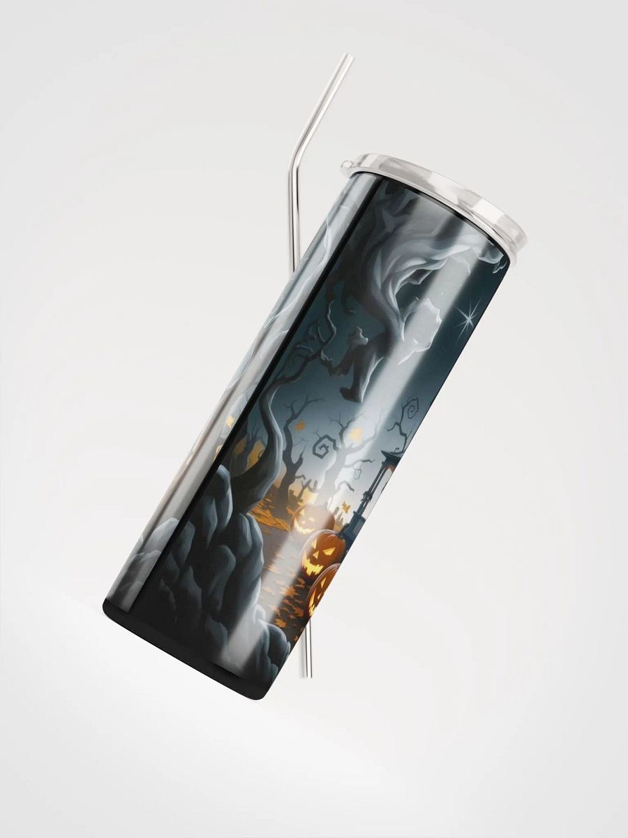 Spooky Haunted House & Pumpkin Tumbler | Halloween Drinkware