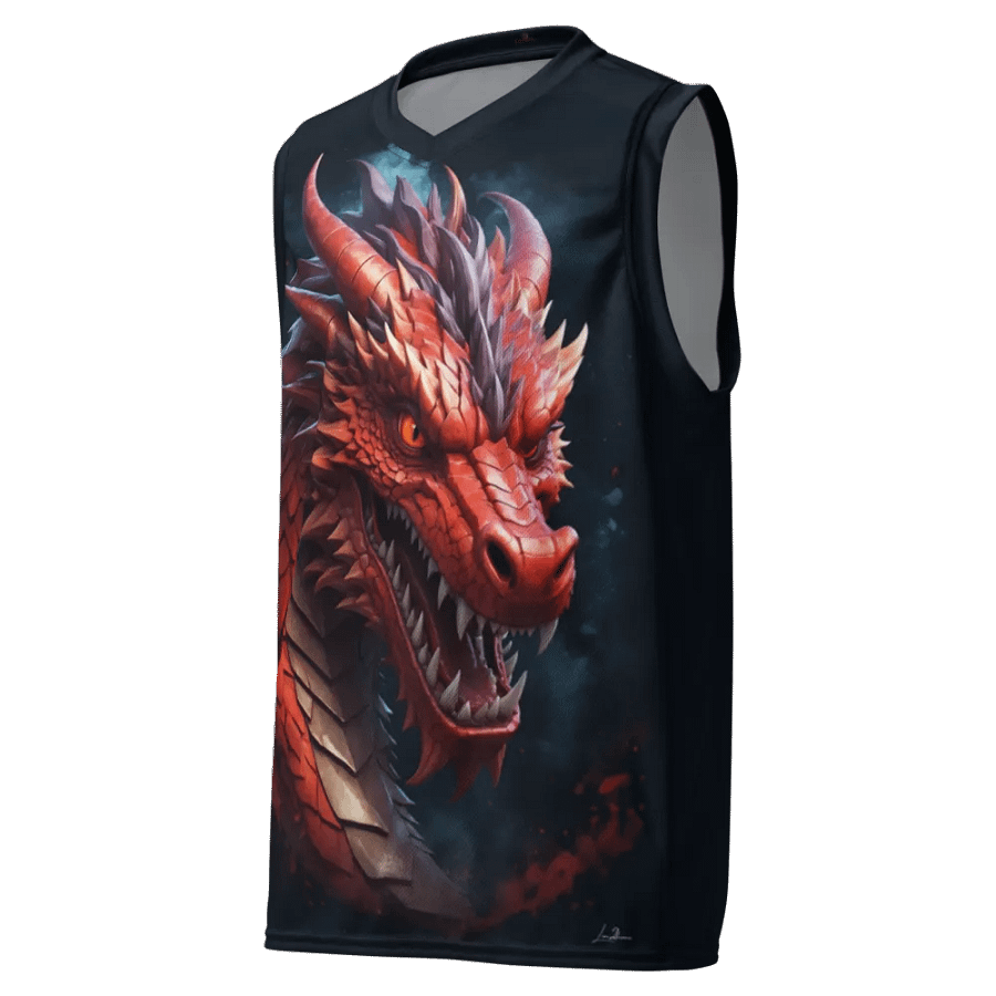 Fiery Dragon - Unisex Basketball Jersey UPF50+ protection product image (10)
