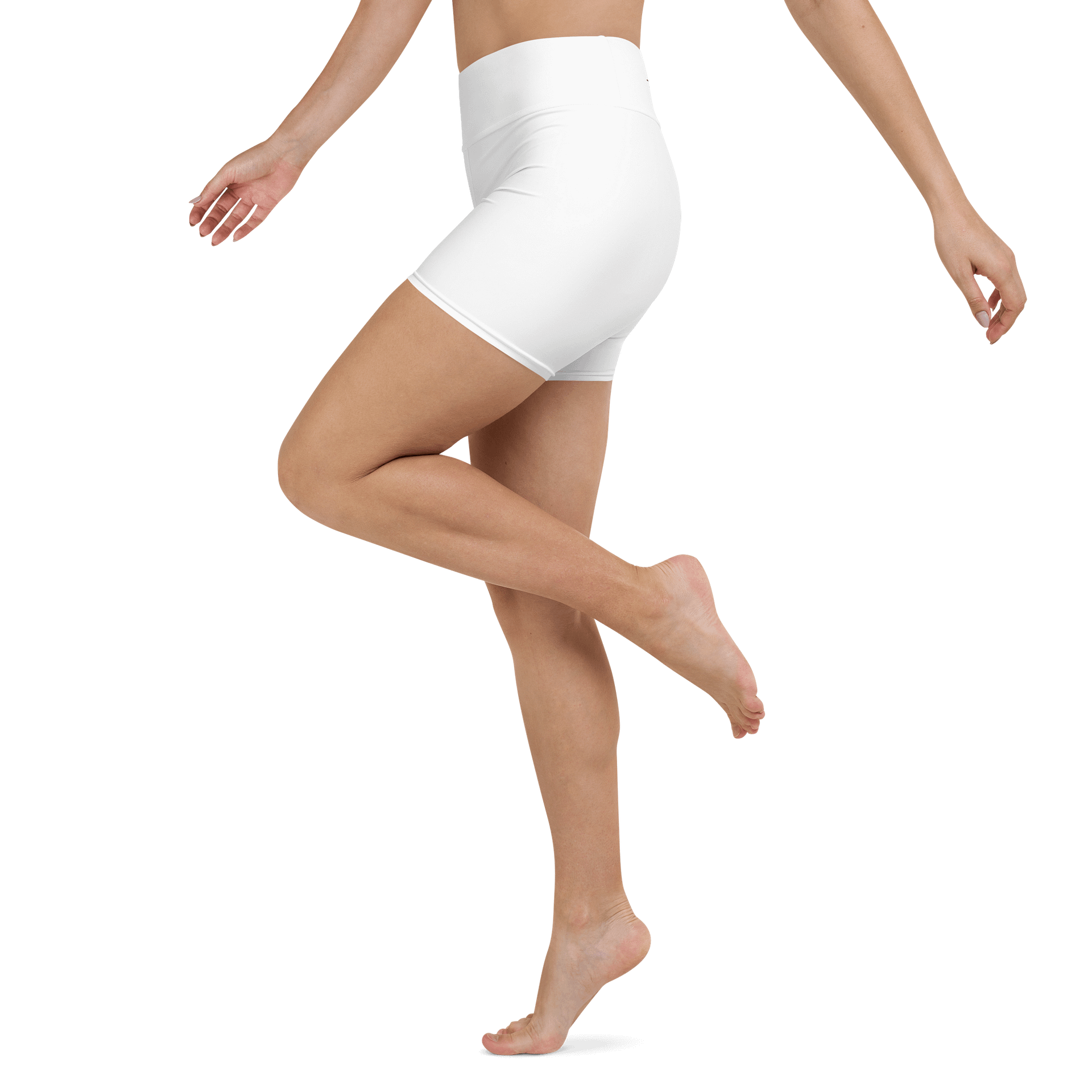 #Brownishh - Yoga Shorts (White) product image (3)