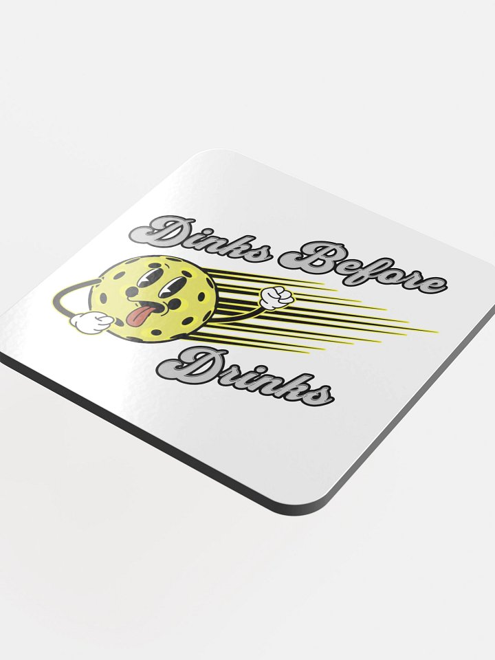 Dinks Before Drinks Pickleball Coaster product image (1)