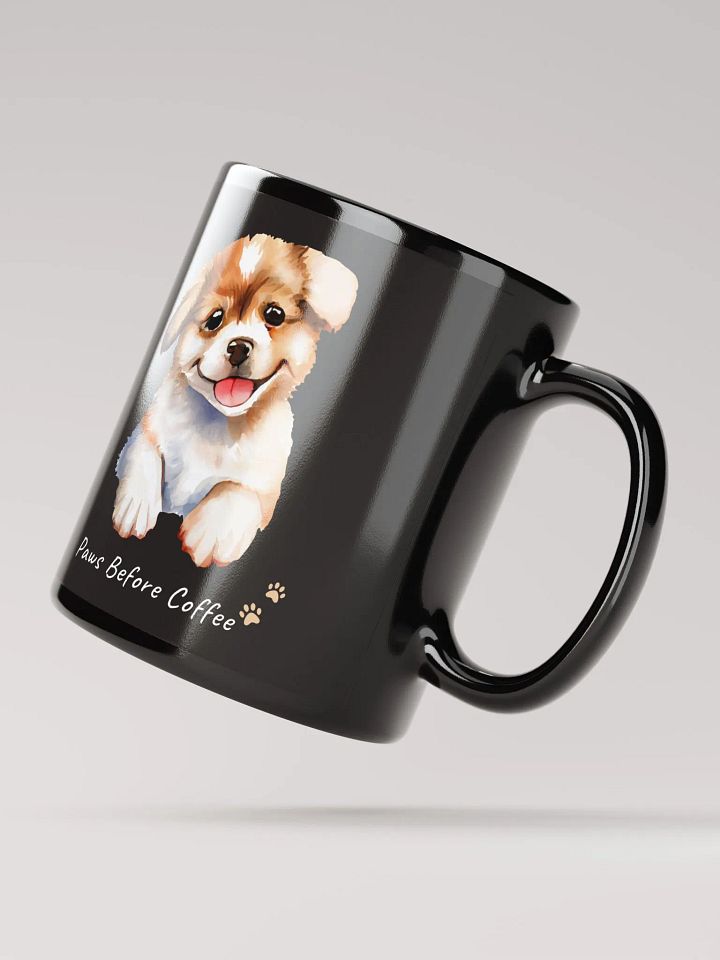 Paws Before Coffee Black Mug product image (3)