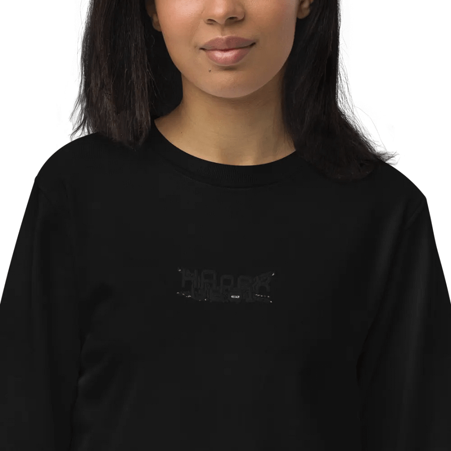 Unisex Organic Sweatshirt - Embroidered - Black HApex Gear White Logo product image (9)