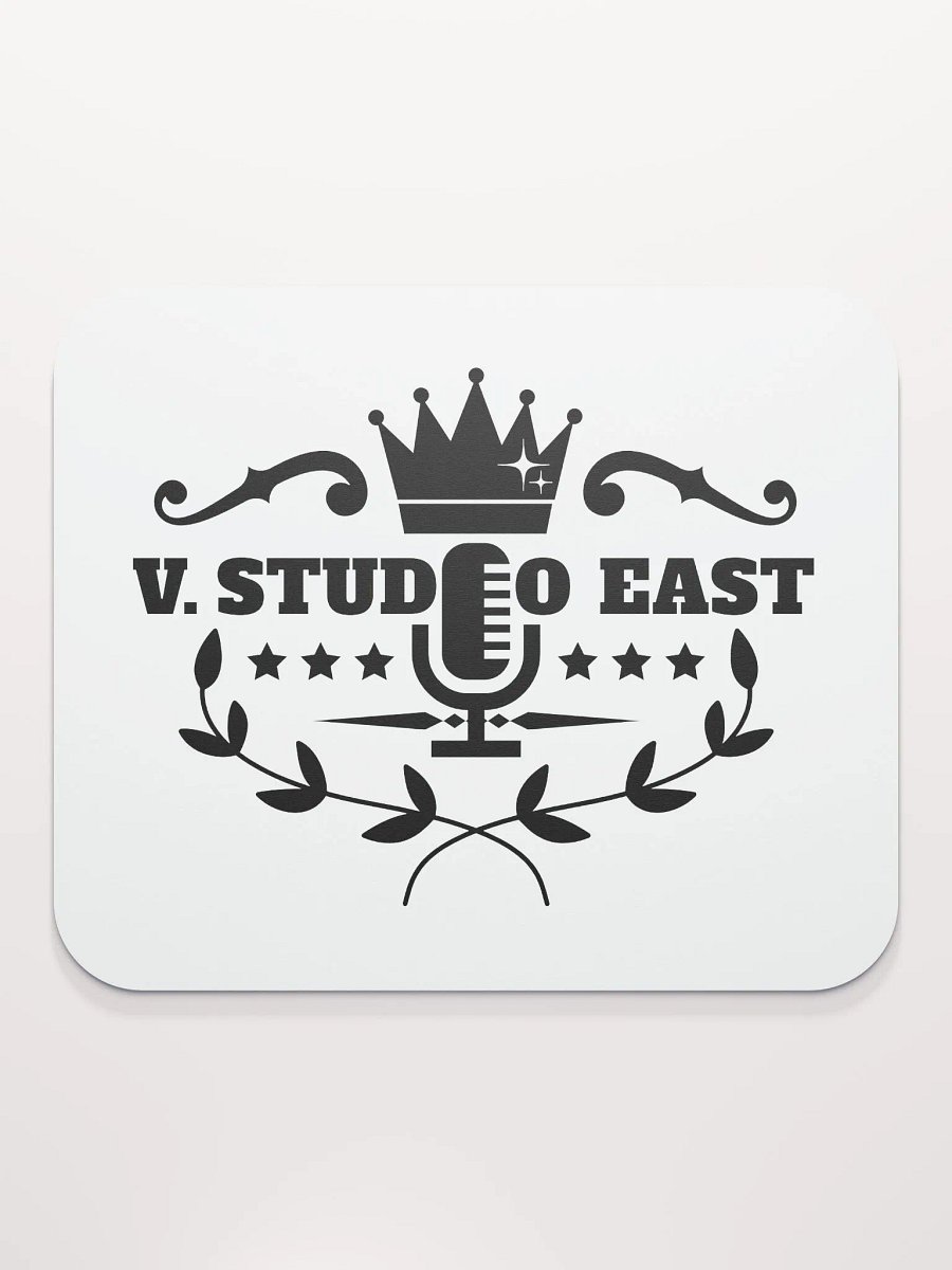 White mousepad with black logo (small) product image (2)