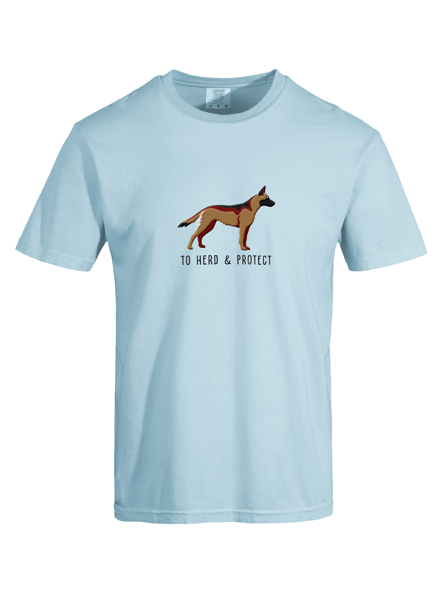 To Herd and Protect T-Shirt(Embroidered) of a Belgian Malinois(Sable) product image (57)