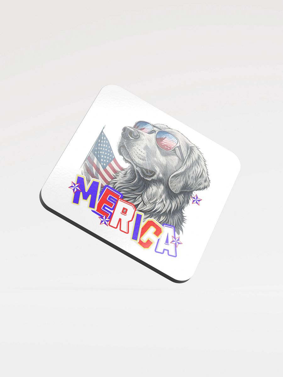 Merica Golden Retriever Patriotic Pup Coaster product image (2)