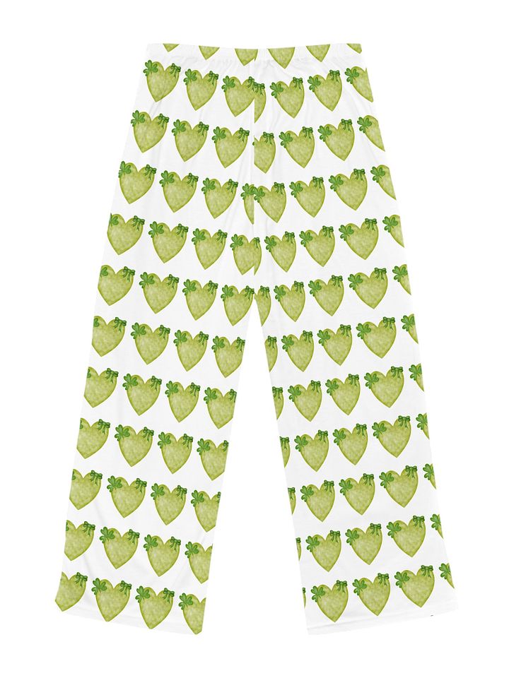 Pajama Pants -Green Heart design patteren product image (2)