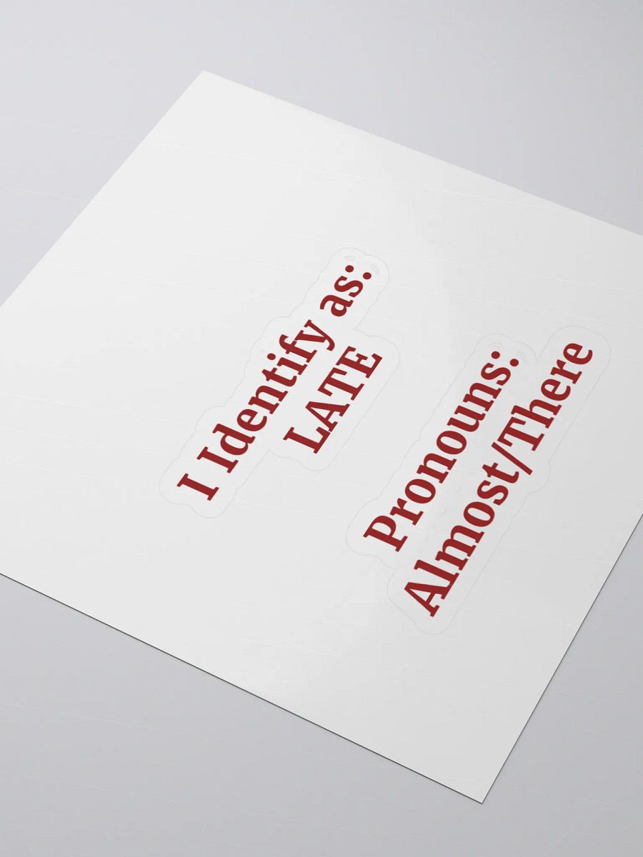 Fashionably Late Sticker Set product image (3)