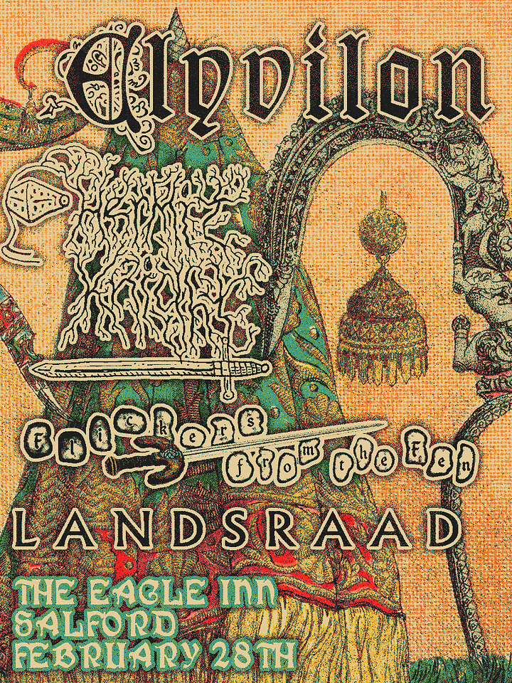 ELYVILON / HERMIT KNIGHT / FLICKERS FROM THE FEN / LANDSRAAD - EAGLE INN FEBRUARY 28TH product image (1)