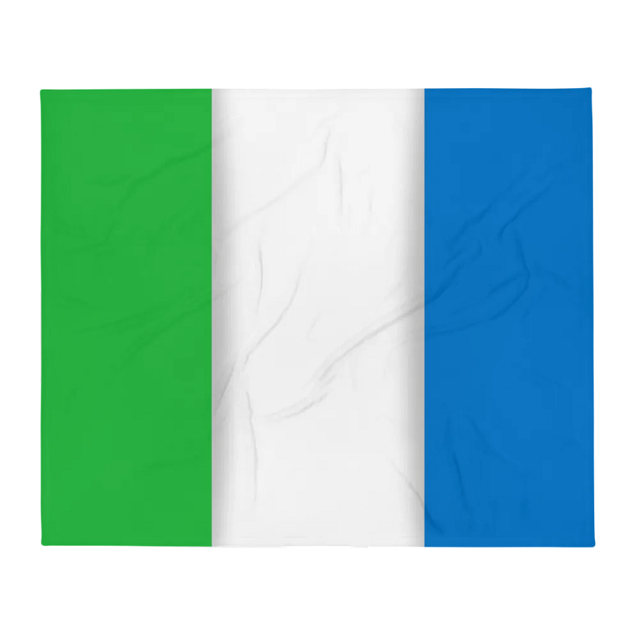 Green White Blue Flag Colored Throw Blanket product image (2)
