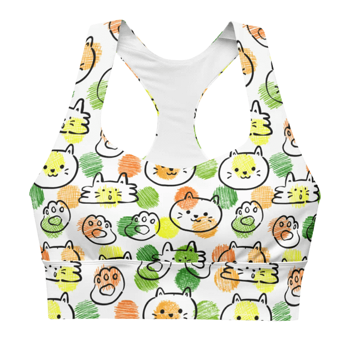 Cat Doddle pattern All-Over Sports Bra product image (1)