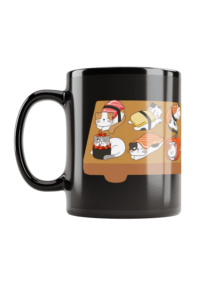 Sushi Cats Black Glossy Mug product image (1)