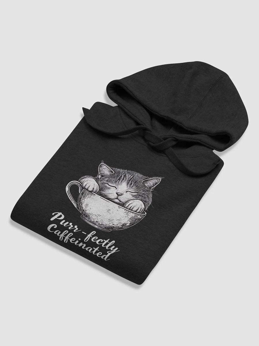 Purr-fectly Caffeinated Cat Lover Coffee Humor Shirt Unisex Hoodie product image (56)