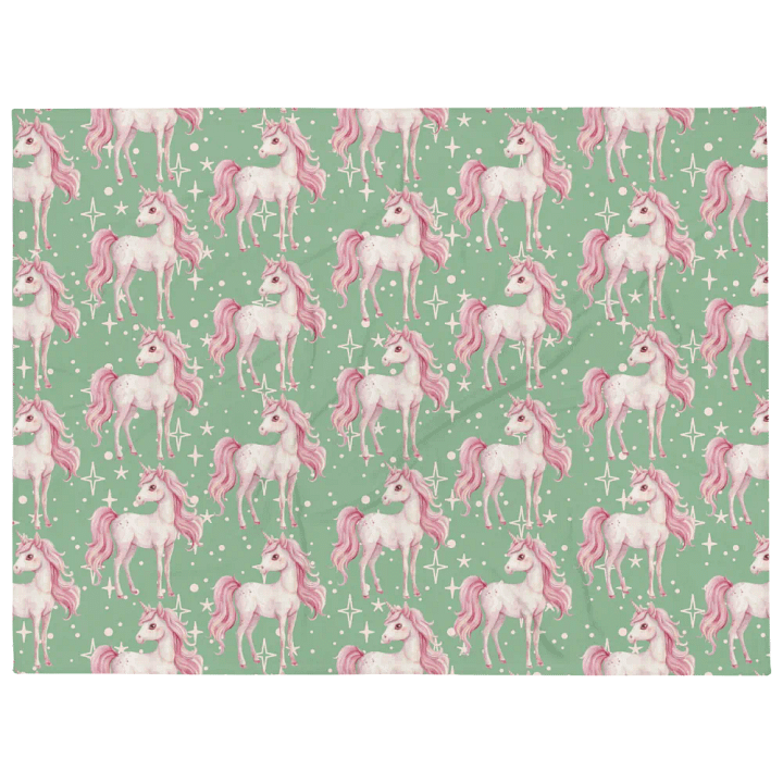 Enchanted Pink Unicorn Dreams Throw Blanket product image (1)