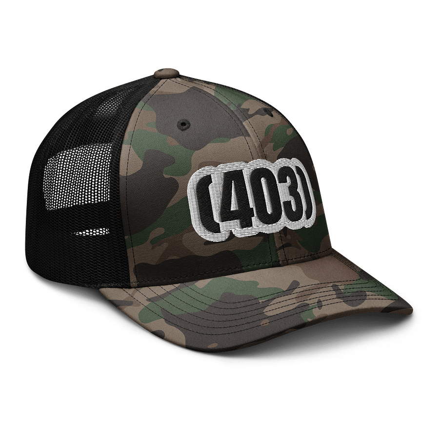 Bold Camo Trucker Hat AREA CODE 403 product image (6)