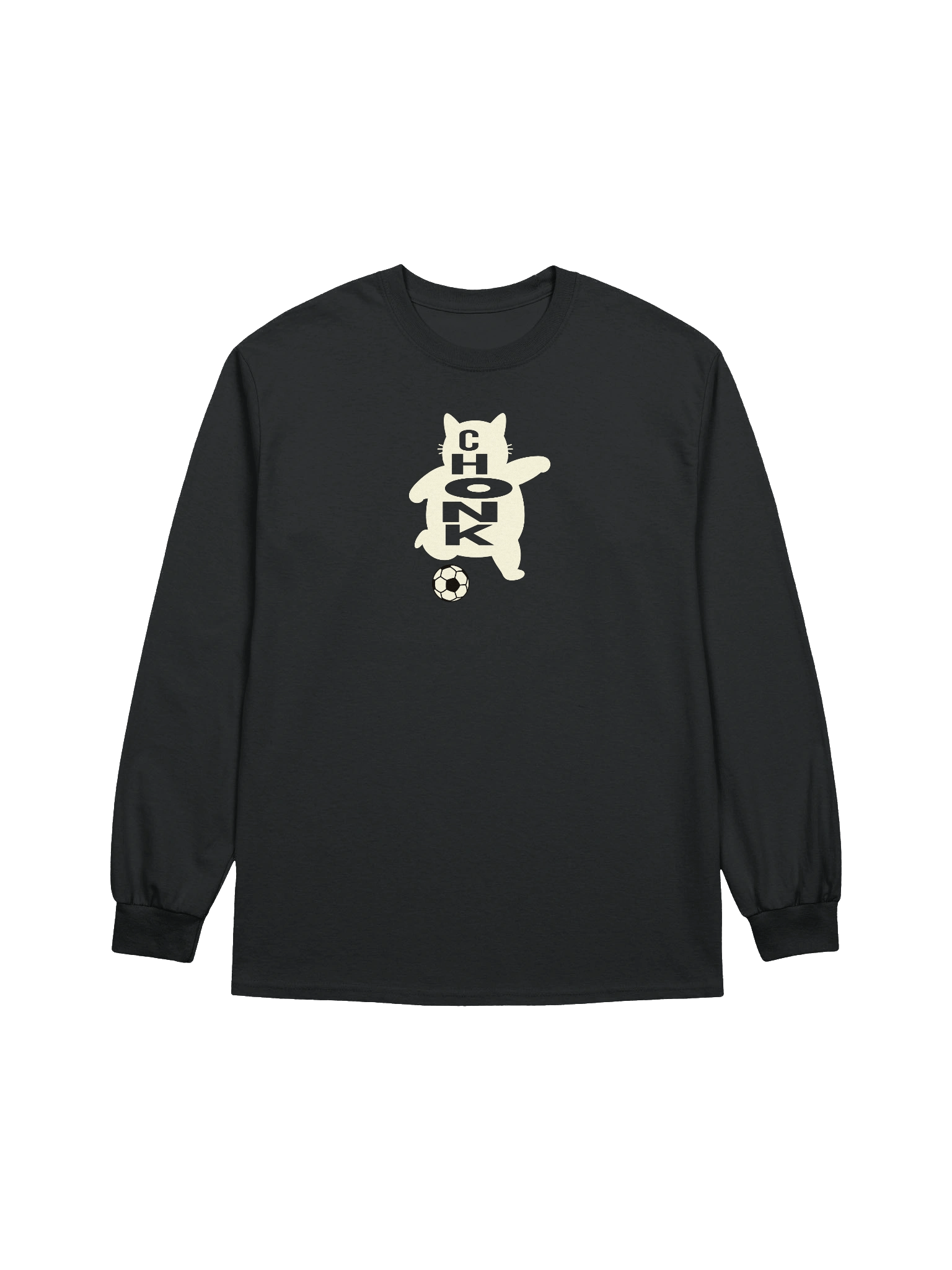 Soccer Chonk Cat - Unisex Adult Long Sleeve T-shirt product image (1)