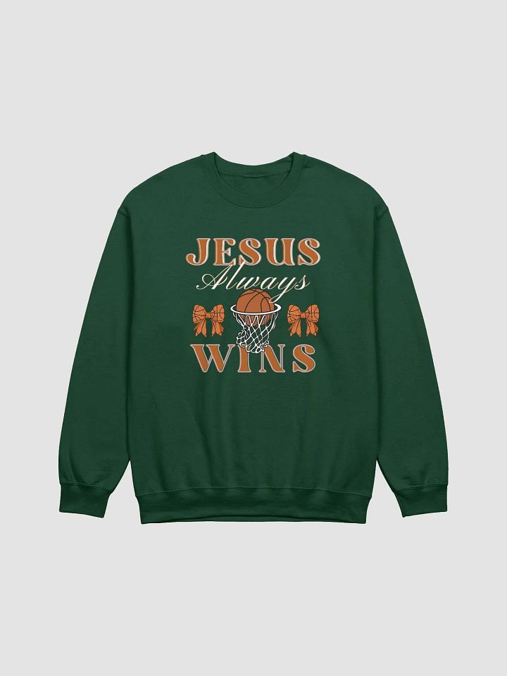 Jesus Always Wins Basketball Bella Gildan Sweater product image (2)