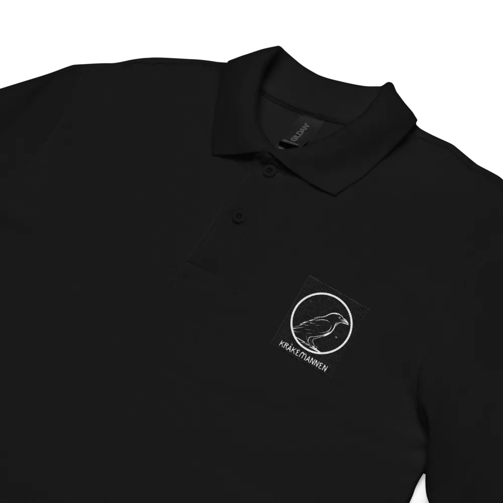 Unisex Pique Polo Shirt 🐦‍⬛ EXCLUSIVE EMBROIDERY CROW product image (1)