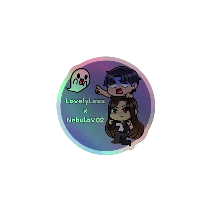 LovelyLezz x NebulaV02 Collab Holographic Sticker product image (1)