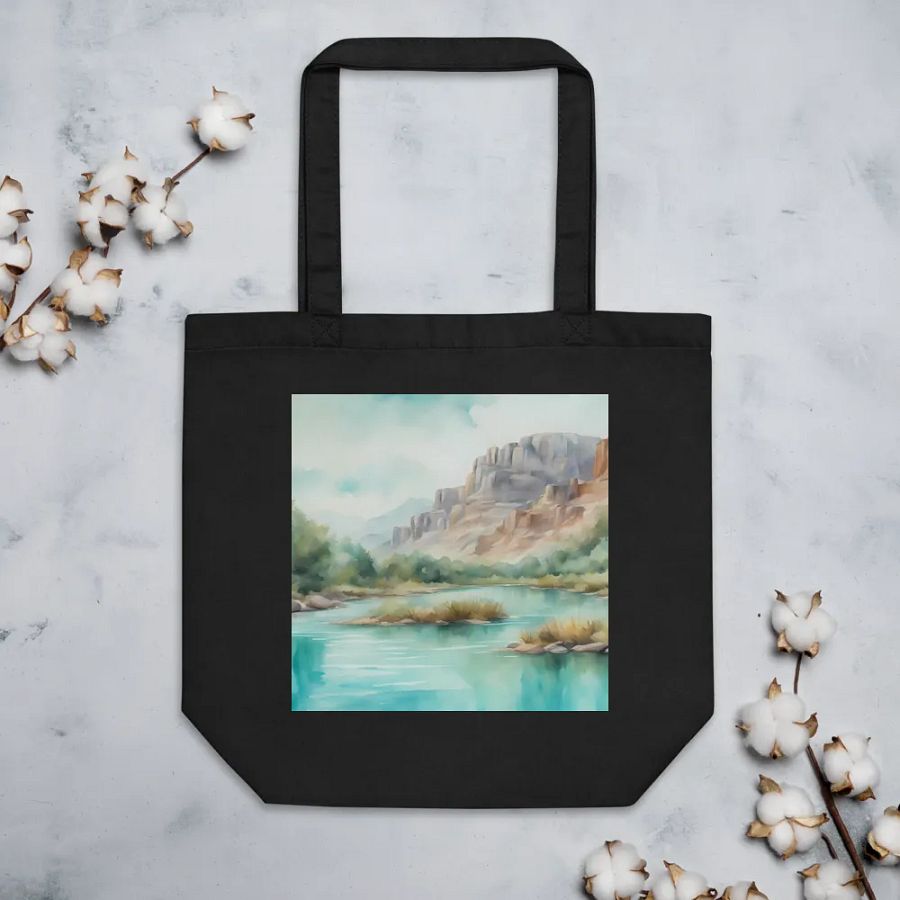 Mediterranean Desert River, Organic Cotton Twill Tote Bag product image (1)