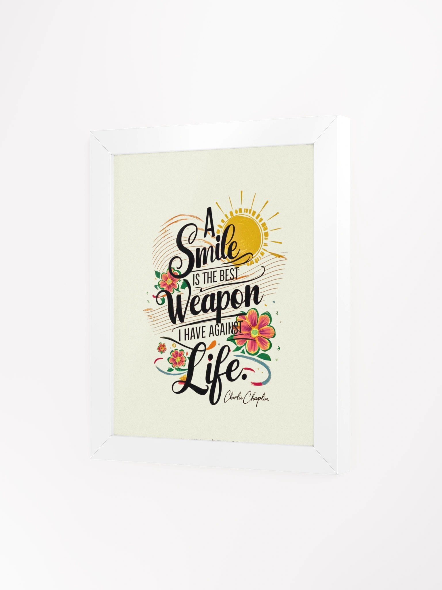 Cheerful Smile Quote Framed Poster product image (3)