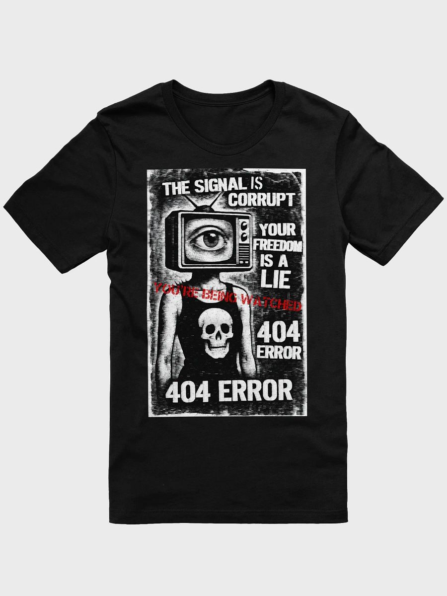404 Error Tee – The Signal Is Corrupt Punk Graphic product image (3)